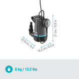 Gardena 2-in-1 tīra ūdens drenāžas sūknis 20000 BASIC, 20 000 l/h, ar pludiņa slēdzi