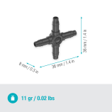 Gardena MDS 4-virzienu savienotājs 4,6 mm