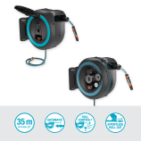 Gardena PowerRoll XL sienas kaste 35 m garai šļūtenei, tirkīza krāsā – komplekts