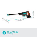 Gardena akumulatora vidēja spiediena tīrītājs AquaClean 24/18V P4A Premium – komplekts