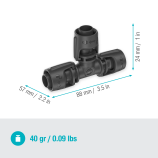 Gardena T-veida savienotājs 13 mm (1/2") 13201-20