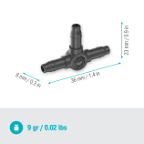 Gardena T-veida savienotājs 4,6 mm (3/16") 13211-20