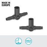Gardena T-veida savienotājs smidzināšanas sprauslām / galējām pilinātājsprauslām 4,6 mm (3/16")