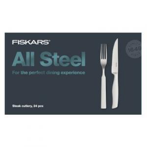 Fiskars Steiku galda piederumu komplekts no visa tērauda 24 gab. 1027505