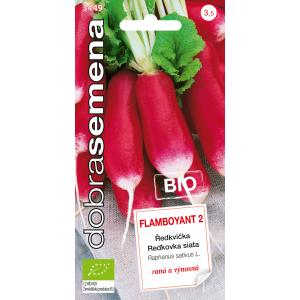 Labas sēklas Sarkanie redīsi Flamboyant Organic 2,5g