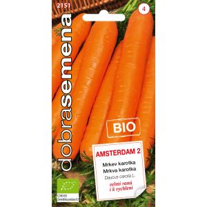 Labas sēklas Burkāni Amsterdam Bioloģiski agrīni burkāni ātraudzēšanai 2g